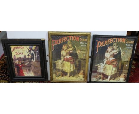 Two similar “Perfection” Soaps Advertising Prints & a Lifebuoy Soap Print (3)