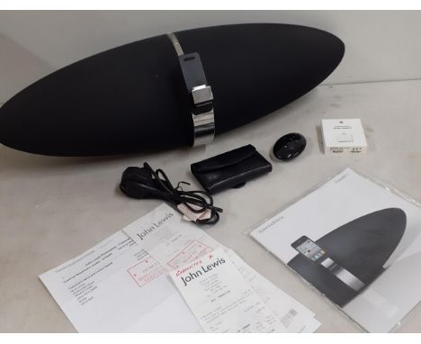 A 2016 Bowers & Wilkins Zeppelin Air audio system with cable, remote control, instruction manual, ipod original receipts and 