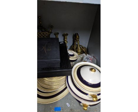 A large mixed lot to include a part Oriental tea service to include cups and saucers and other items mixed brassware, mixed c