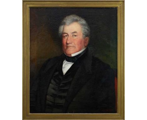 Robert Nightingale (1815-1895), oil on canvas - Portrait of a Gentleman, signed, 77cm x 63cm, in gilt frame.NB: purportedly p
