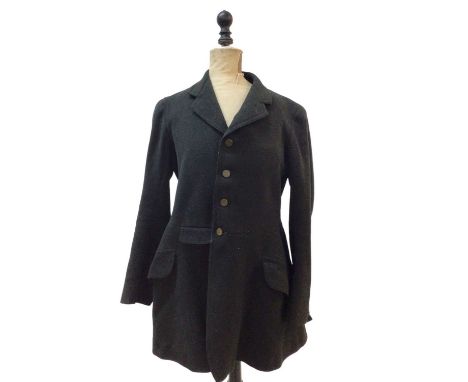 Early 20th century black hunting coat by Reynard &amp; Co., Savile Row, made in June 1913 for Robert Stormonth Darling (1880-