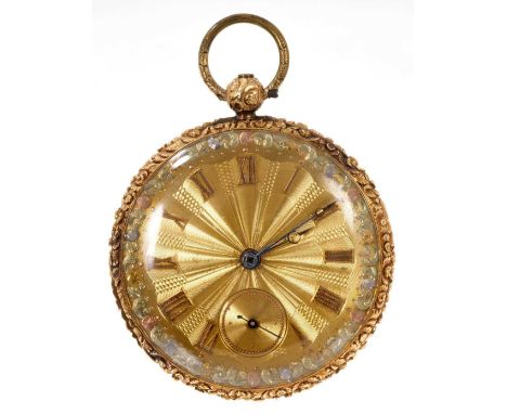 William IV 18ct gold pocket watch by John Foster, James St. London, the movement signed snd numbered 19551, with finely engra