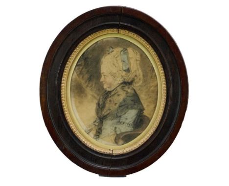 John Downman (1750-1824) pair of watercolours - Portraits of Ambrose and Sarah Rhodes of Bellairs, each initialled and dated 