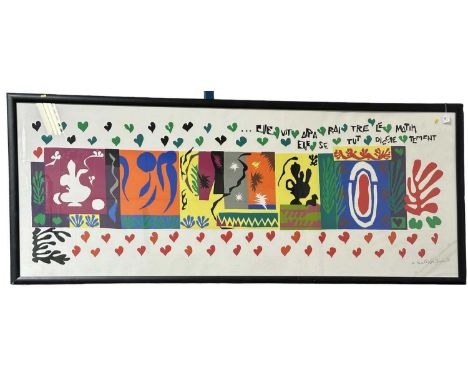 Henri Matisse (1869-1954) lithograph - The Thousand And One Nights, 1950, 86cm x 216cm, in glazed frame