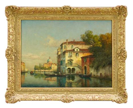 *Georges Noël Bouvard (1912-1972) oil on canvas - Venetian Canal, signed Bouvard, 46cm x 61cm, in gilt frameVery good relined