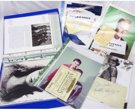 A ring bound album containing a collection of photographs and signatures including David Attenborough, Billy J. Kramer and th