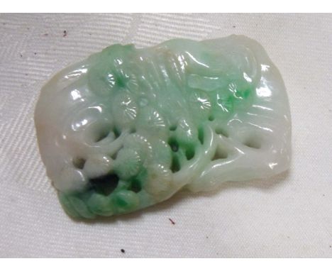 A vintage Chinese carved jade pendant