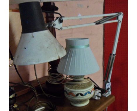 A clip on anglepoise lamp