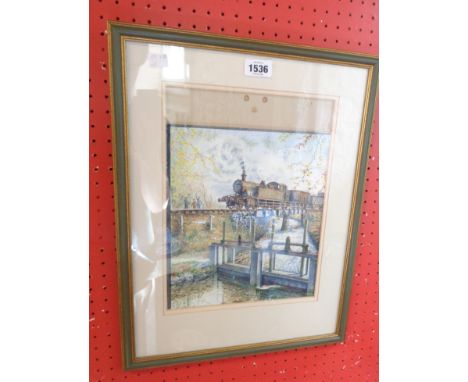 A framed coloured print entitled 'Morning Goods to Ashburton 1962,' made to commemorate the 125th anniversary of the opening 