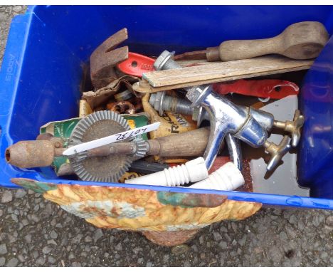 A box containing a small quantity of tools
