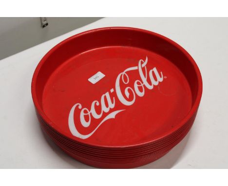 Ten vintage Coca-Cola trays 