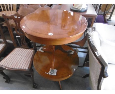 PAIR OF CIRCULAR TRIPOD OCCASIONAL TABLES