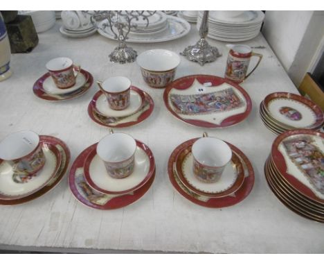TEA SERVICE, EPIAG, CZECHOSLOVAKIAN, CUPS, BOWLS, PLATES TEA CUPS AND SAUCERS