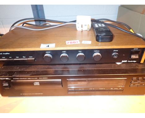 Rotel RCD 9658 CD player A and R Cambridge A60 amplifier  CONDITION REPORT: All electrical items in this lot have been PAT te