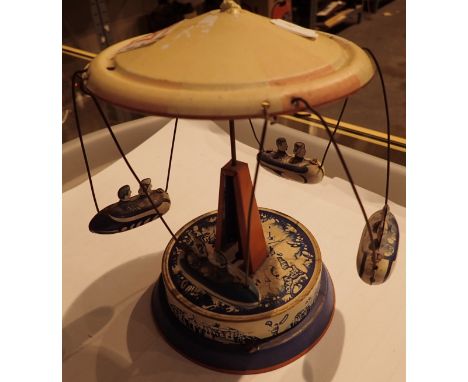 Vintage tin plate jet ride in working order 