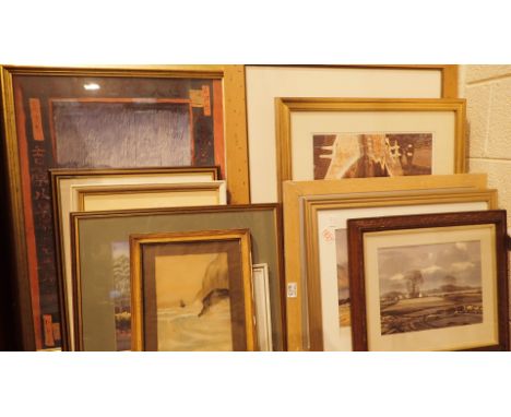 Large collection of prints mounted in frames 
