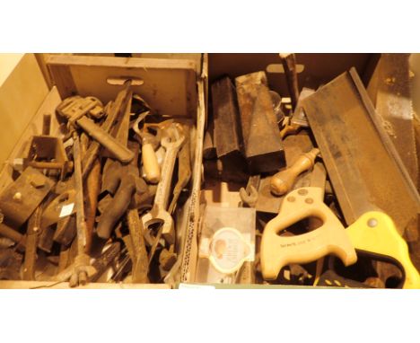 Two boxes of general hand tools 