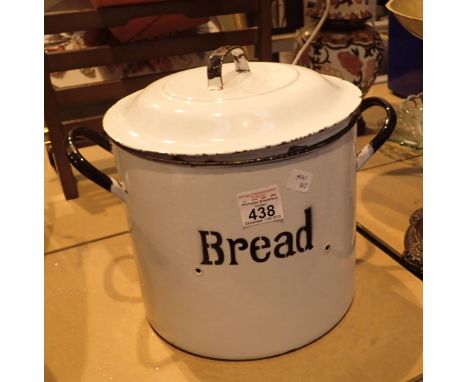 Vintage enamel bread bin 