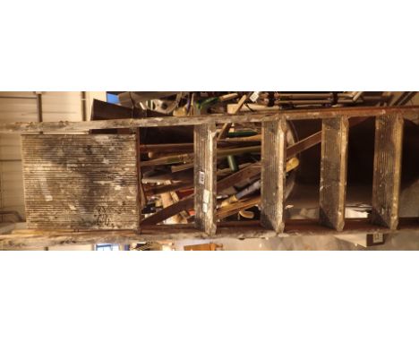 Vintage folding five step decorators ladder 