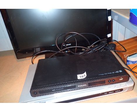Polaroid PE24 LED12 flat screen TV Phillips DVP3360 DVD player Tevion PUR801 hard drive recorder ( remotes in office 7623 )  