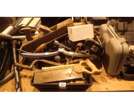 Three boxes of mixed carpentry tools and others 
