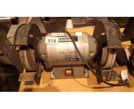 Wickes bench grinder SKD 500390  CONDITION REPORT: All electrical items in this lot have been PAT tested and have PASSED. THI