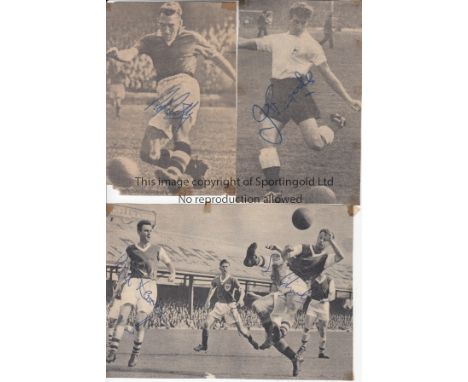 FOOTBALL AUTOGRAPHS 1950'S       Several signed magazine cut outs with 58 signatures including Bill Dodgin, Jack Kelsey and S