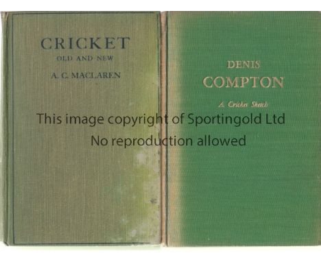 CRICKET BOOKS       Five books: Anglo Australian Cricket 1862-1926 by Percy Cross Standing, Test Cricket and Cricketers 1877-
