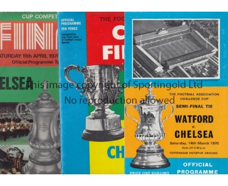 CHELSEA   A collection of 5 programmes all involving Chelsea in Cup competitions. FA Cup Semi Finals Arsenal 1950 and Watford