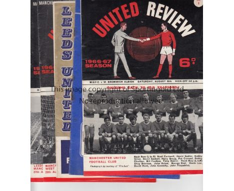 MANCHESTER UNITED      Complete set of League, FA Cup and League Cup home and away programmes for Championship season 1966/7 