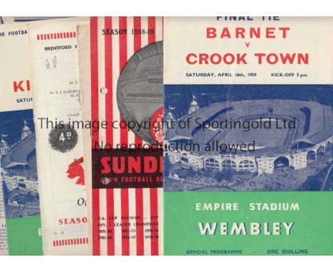 1959 & 60 AMATEUR CUP   Six programmes for Semi-Finals and Final of the 1959 and 1960 Amateur Cups. Finals are Barnet v Crook