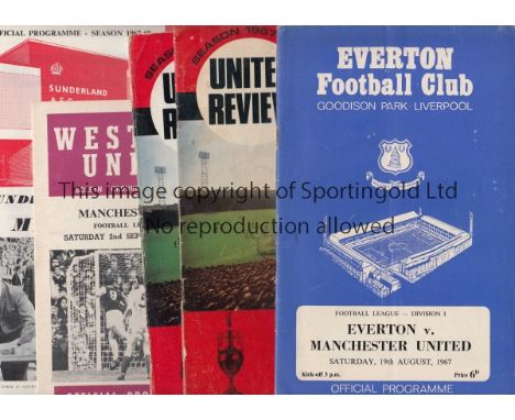 MANCHESTER UNITED      Complete set of League and FA Cup home and away programmes for season 1967/8 plus Man. City home postp