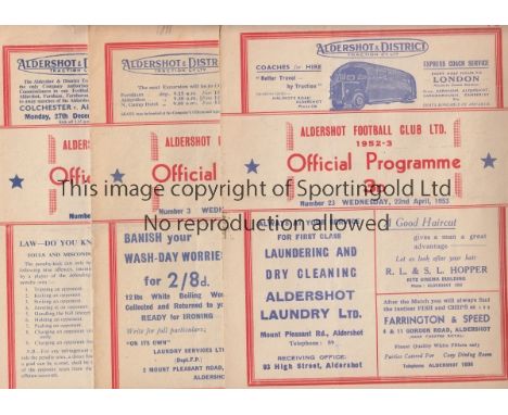 A-E       A collection of 47 programmes A-B from the early to mid 1950 to include Aldershot (8), Barnsley (5) includes v Leed