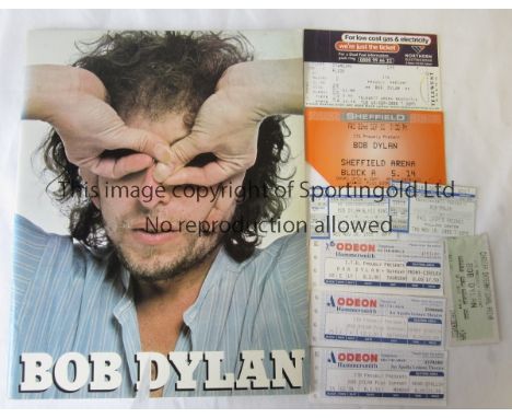 BOB DYLAN          Tour programme for 1978 and 8 tickets, 2 in USA 10/11/1999 at New Haven and 18/11/1999 at Mullins Center a