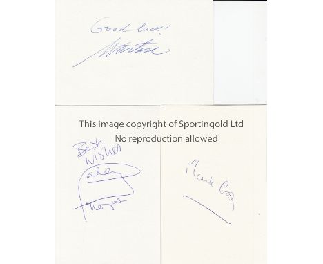 SPORTING AUTOGRAPHS        Twelve autographs on various cards, album sheets and Arthur Ashe colour portrait postcard but the 