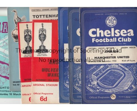 PROGRAMME MISCELLANY       Over 40 programmes, mostly 1960's, including Chelsea v Bolton 53/4, Tottenham v Bolton 55/6, West 