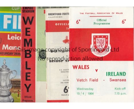 FOOTBALL MISCELLANY   Collection of programmes, most are big match, 36 programmes, includes 1965 and 1969 Cup Finals, Amateur