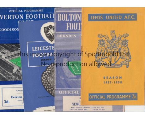 DIVISION 1 57-58   Twenty two programmes, 57-58, Division 1, one per club, includes Portsmouth v Tottenham, Wolves v Arsenal,