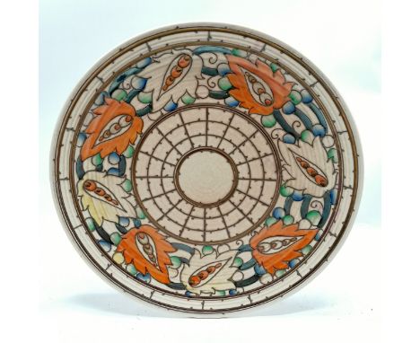 Charlotte Rhead Crown Ducal Tarragona pattern charger #5623 - 36.5cm diameter with no obvious damage