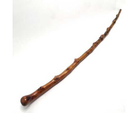 Vintage hawthorn bowed walking stick - 88cm