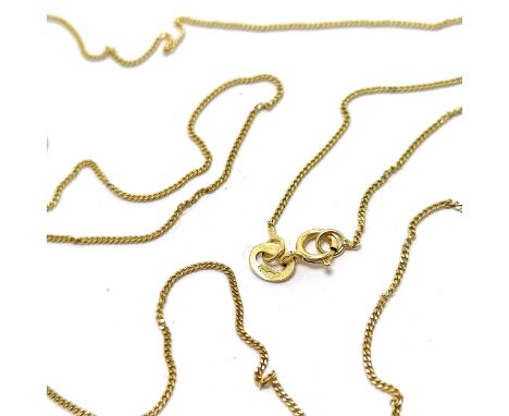9ct hallmarked gold fine 44cm neckchain - 1g - SOLD ON BEHALF OF THE NEW BREAST CANCER UNIT APPEAL YEOVIL HOSPITAL