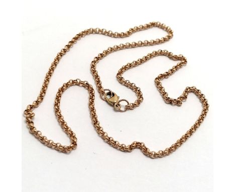 9ct hallmarked rose gold belcher link neckchain - 44cm &amp; 7.2g