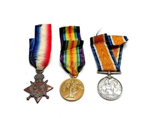 Trio of WWI medals awarded to 1165 Spr T Pollock RE