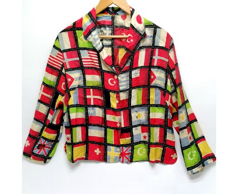 1960 Rome Olympic games (XVII Olympiad) original fashion blouse (size 46) ~ a/f has holes