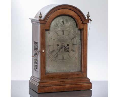 FINE GEORGE III MAHOGANY REPEATING BRACKET CLOCK
maker James Cowan, Edinburgh, the signed brass twin train fusee movement str