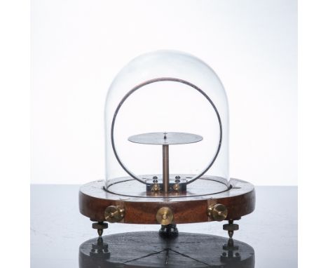 RARE EARLY TWENTIETH CENTURY TANGENT GALVANOMETER
by Philip Harris & Co., London, 1913, with three dials, on wooden base unde