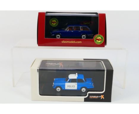 Silas Models - Premium X - 2 x limited edition Triumph cars in 1:43 scale, a 2000 Mk2 estate car which is number 9 of only 72