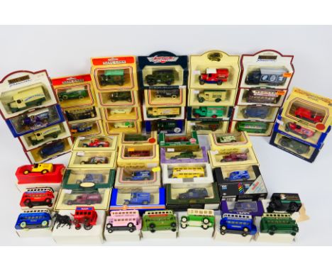 Lledo - 52 boxed diecast model vehicles from Lledo. Lot includes #75004 1957 Bristol LD8G Lodekka '1996/7 Collector Club'; #4