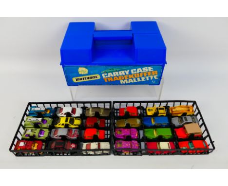 Matchbox - A plastic Matchbox carry case containing 24 Matchbox diecast model cars mainly Superfast. Cars include Matchbox Su