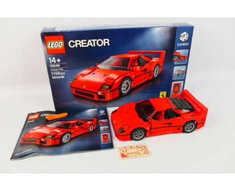 Lego - A boxed 2015 Lego 'Creator' #10248 Ferrari F40. The model is constructed, showing dusty signs of display and has some 
